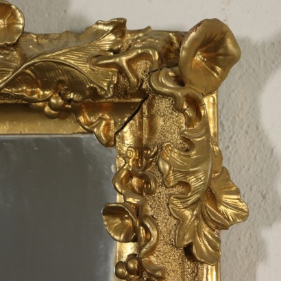 Gilded Carved Mirror Manufactured in Italy 19th Century