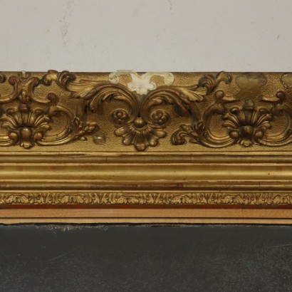 Large Gilded Mirror Manufactured in Italy 19th Century