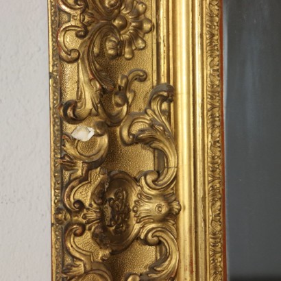 Grand Miroir Doré Sculpté Italie Deuxième moitié '800