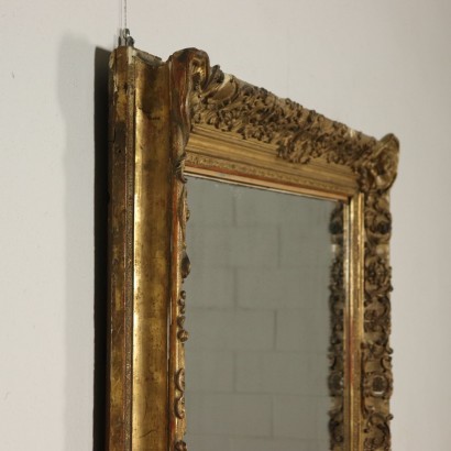 Large Gilded Mirror Manufactured in Italy 19th Century