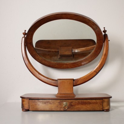 Table Cheval Mirror Walnut Italy First Quarter of 1800s