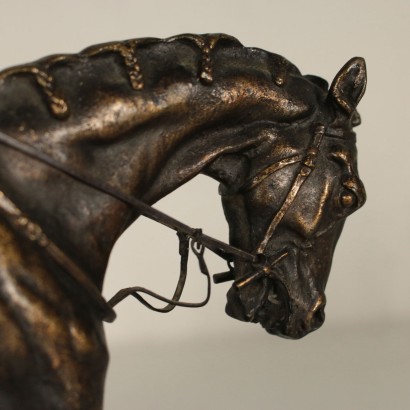 Jockey zu Pferd Bronzeskulptur Italien 19. Jahrhundert