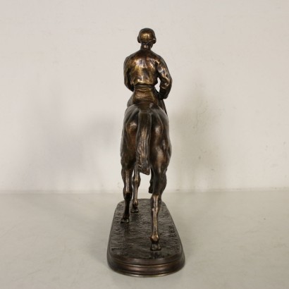 Jockey zu Pferd Bronzeskulptur Italien 19. Jahrhundert