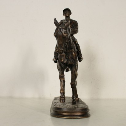Jockey Gilded Bronze Sculpture France 19th-20th Century