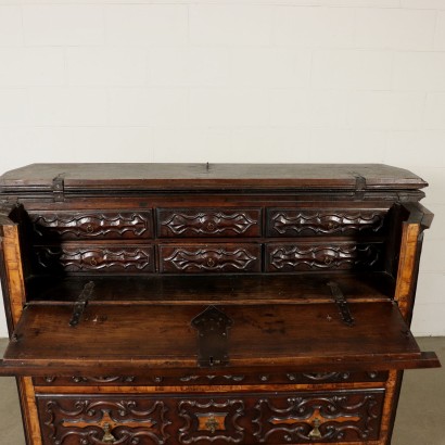 Large Carved Chest of Drawers Walnut Italy Early 18th Century