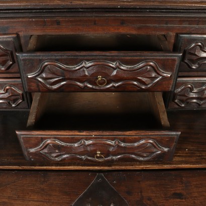 Large Carved Chest of Drawers Walnut Italy Early 18th Century