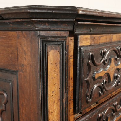 Large Carved Chest of Drawers Walnut Italy Early 18th Century