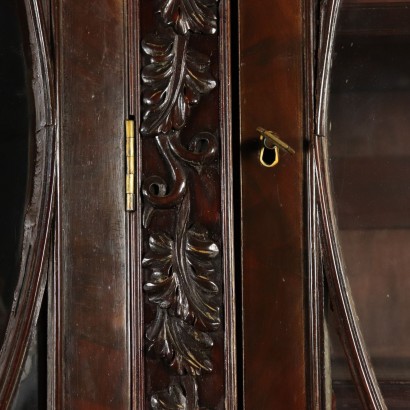 Large Bookcase Six Blocks Maple Mahogany England Mid 1800s