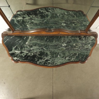 Console Noyer Marbre Miroir Italie '900