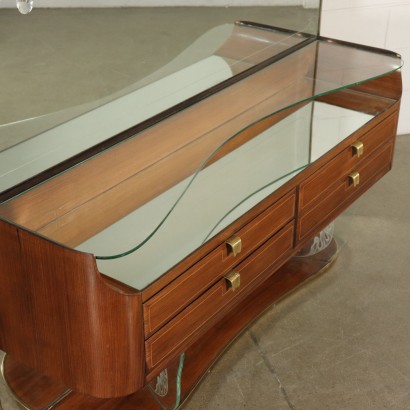 Buffet with Mirror Rosewood Veneer Vintage Italy 1950s-1960s