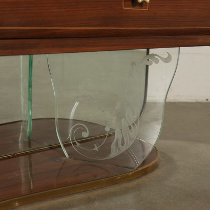 Buffet with Mirror Rosewood Veneer Vintage Italy 1950s-1960s