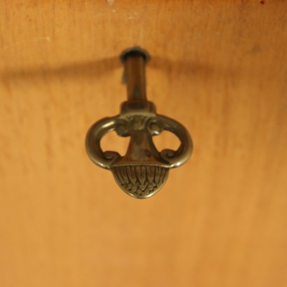 Cabinet Teak Veneer Brass Vintage Italy 1960s