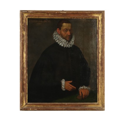 Antique Peinture-Portrait D'Homme