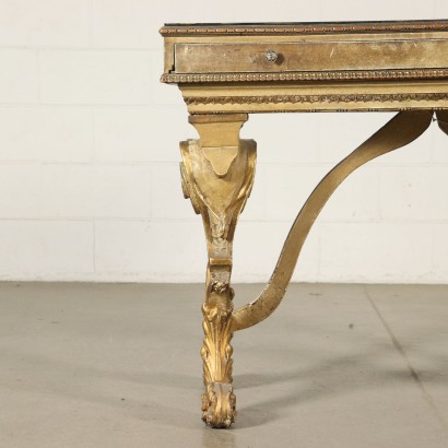 Table with Shrine Gilded Lacquered Wood Italy Late 1800s