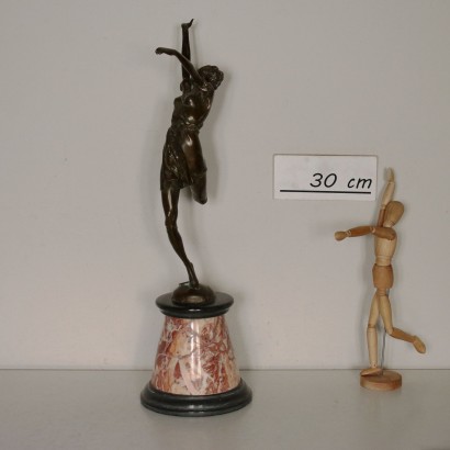 Bronze Sculpture Dancer Marble Base Copy by Bruno Zach France '900