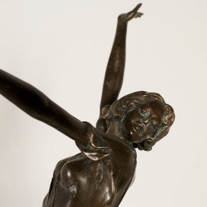 Bronze Sculpture Dancer Marble Base Copy by Bruno Zach France '900