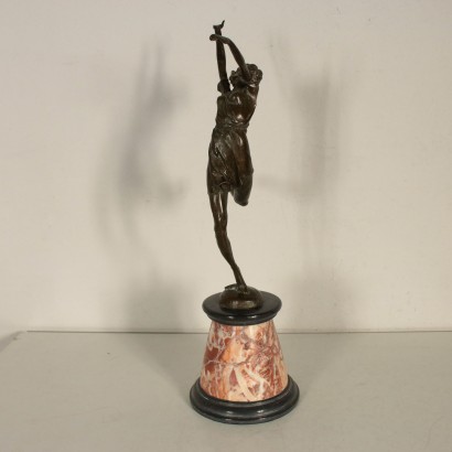 Bronze Sculpture Dancer Marble Base Copy by Bruno Zach France '900