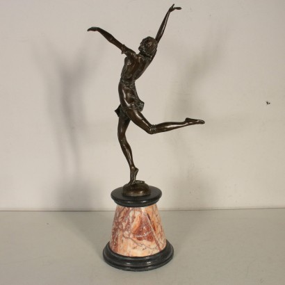 Bronze Sculpture Dancer Marble Base Copy by Bruno Zach France '900