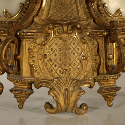 Pendule d'Appui Bronze doré Marbre blanche Vincenti & C.France Fin'800