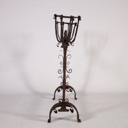 Wrought Iron Fireplace Andiron Italy 17th-18th Century