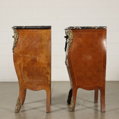 Pair of Revival Nightstands Mahogany Italy 20th Century