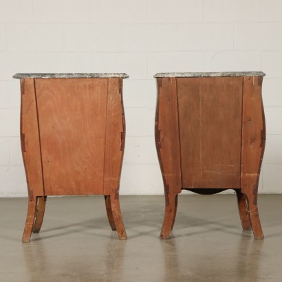 Pair of Revival Nightstands Mahogany Italy 20th Century