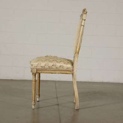 Vier Stühle im Stil Lackiertes Holz Italien 20. Jahrhundert