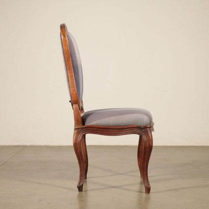 Suite de six Chaises Louis XV Noyer Italie Première Moitié '700