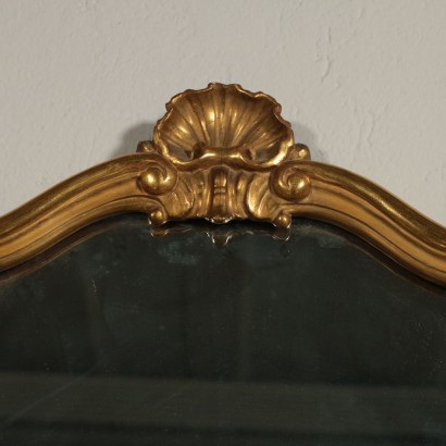 Lacquered Console with Mirror Italy First Half of 1900s