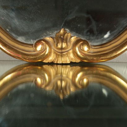 Lacquered Console with Mirror Italy First Half of 1900s