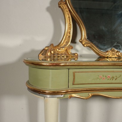 Lacquered Console with Mirror Italy First Half of 1900s