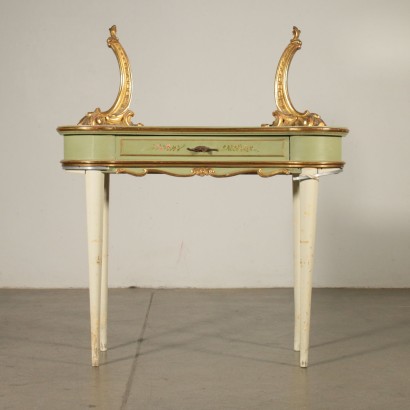 Lacquered Console with Mirror Italy First Half of 1900s