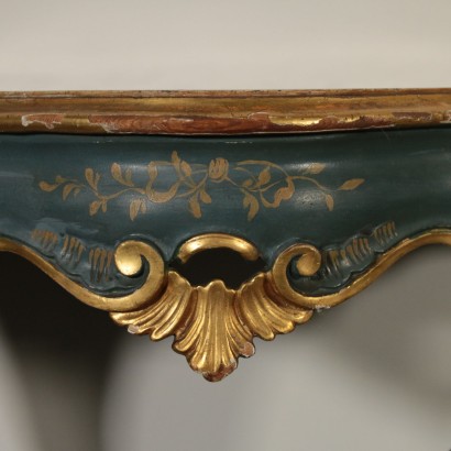 Pair of Drop-Shaped Console Tables Italy First Half of 1900s
