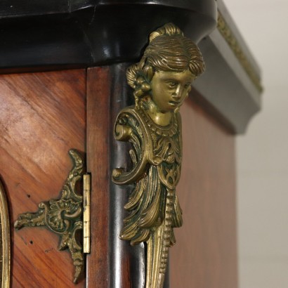 Bookcase Napoleon III Style Ebonized Details Italy 20th Century