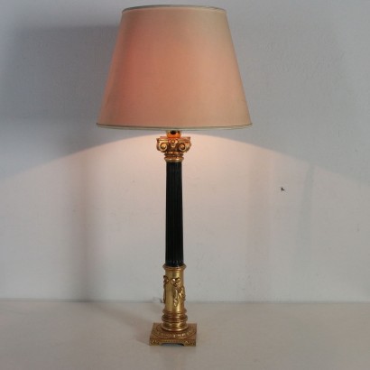 Tischlampe im Stil Ebonisiert Italien 20. Jahrhundert
