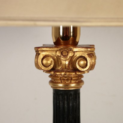Tischlampe im Stil Ebonisiert Italien 20. Jahrhundert