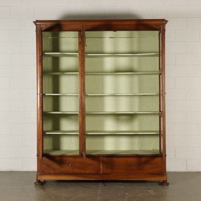 Bookcase Three Doors Walnut Italy 19th Century
