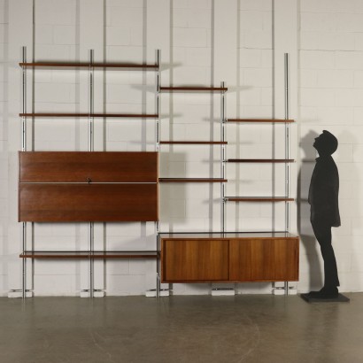 Modular Bookcase by Osvaldo Borsani for Tecno Vintage Italy 1960s
