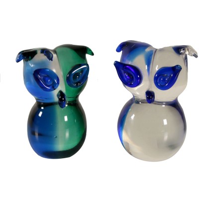 Pair of Sculptures by Archimede Seguso Glass Italy 20th Century
