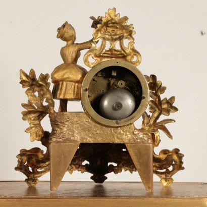 Gilded Clock within Shrine Ph. Mourey France Late 1800s