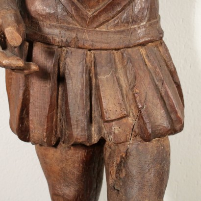 Hölzerne Skulptur Junger Mann Nordeuropa 17. Jahrhundert