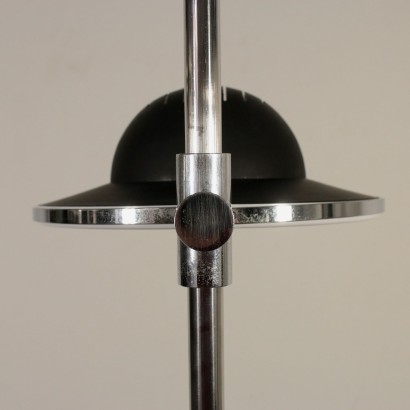 Floor Lamp Lacquered Aluminium Chromed Metal Vintage Italy 1960s