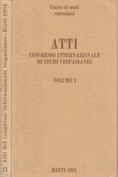 Atti - congresso internazionale di studi vespasian, AA.VV.