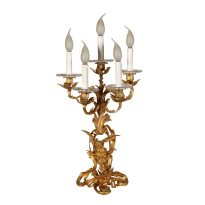 Gilded Bronze Candle Tree Early 20th Century