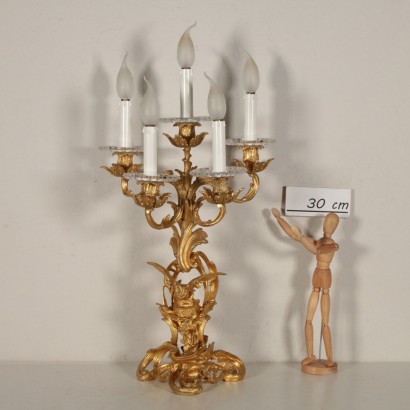 Gilded Bronze Candle Tree Early 20th Century