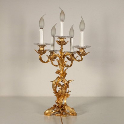 Gilded Bronze Candle Tree Early 20th Century