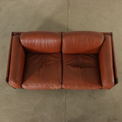 Sofa by Afra & Tobia Scarpa Leather Vintage Italy 1960s-1970s