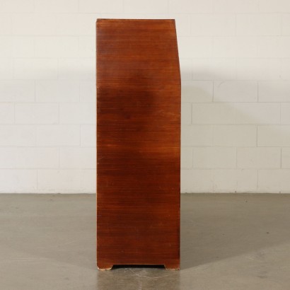 Cupboard Rosewood Veneer Glass Vintage Italy 1960s