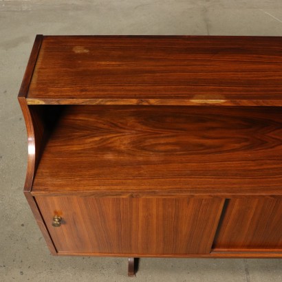 Buffet Rosewood Veneer Brass Vintage Italy 1960s