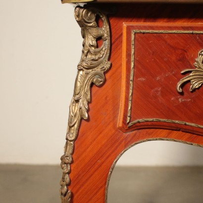 Desk Serpentine Legs Drawers Italy Mid 20th Century